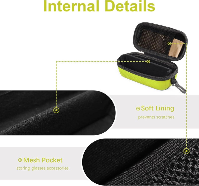 Bukere Double Eyeglasses Case with Adjustable Slots, EVA Hard-shell Travel Dual Glasses Sunglasses Organizer for Men Women - Image 4